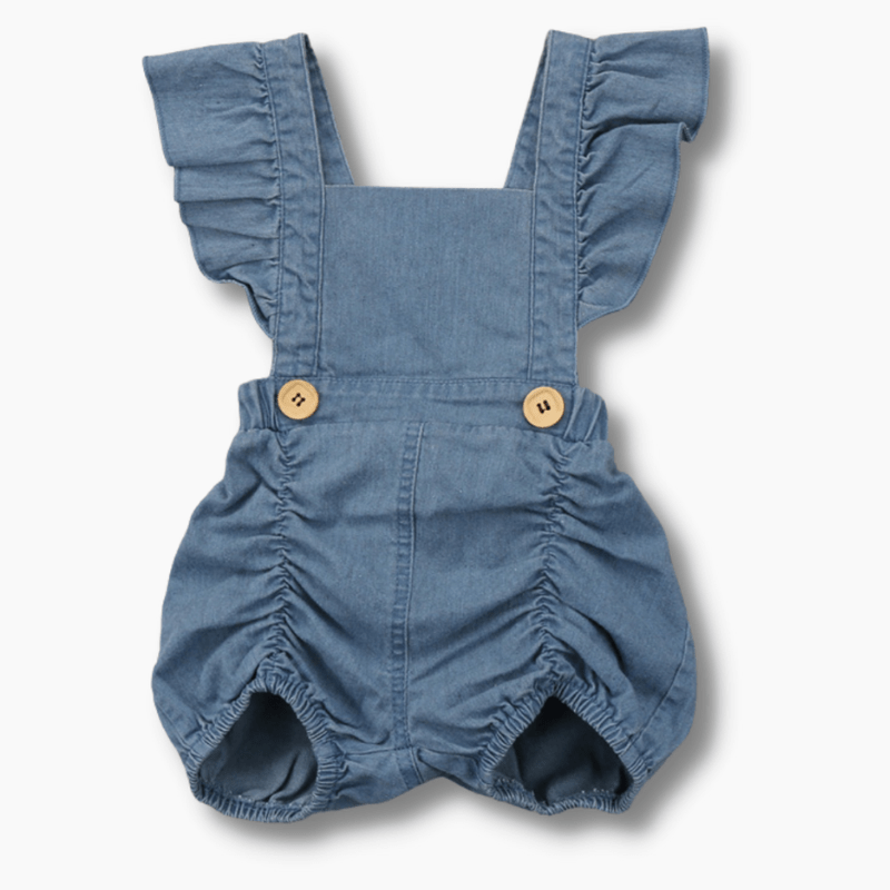 Denim Ruffles Romper